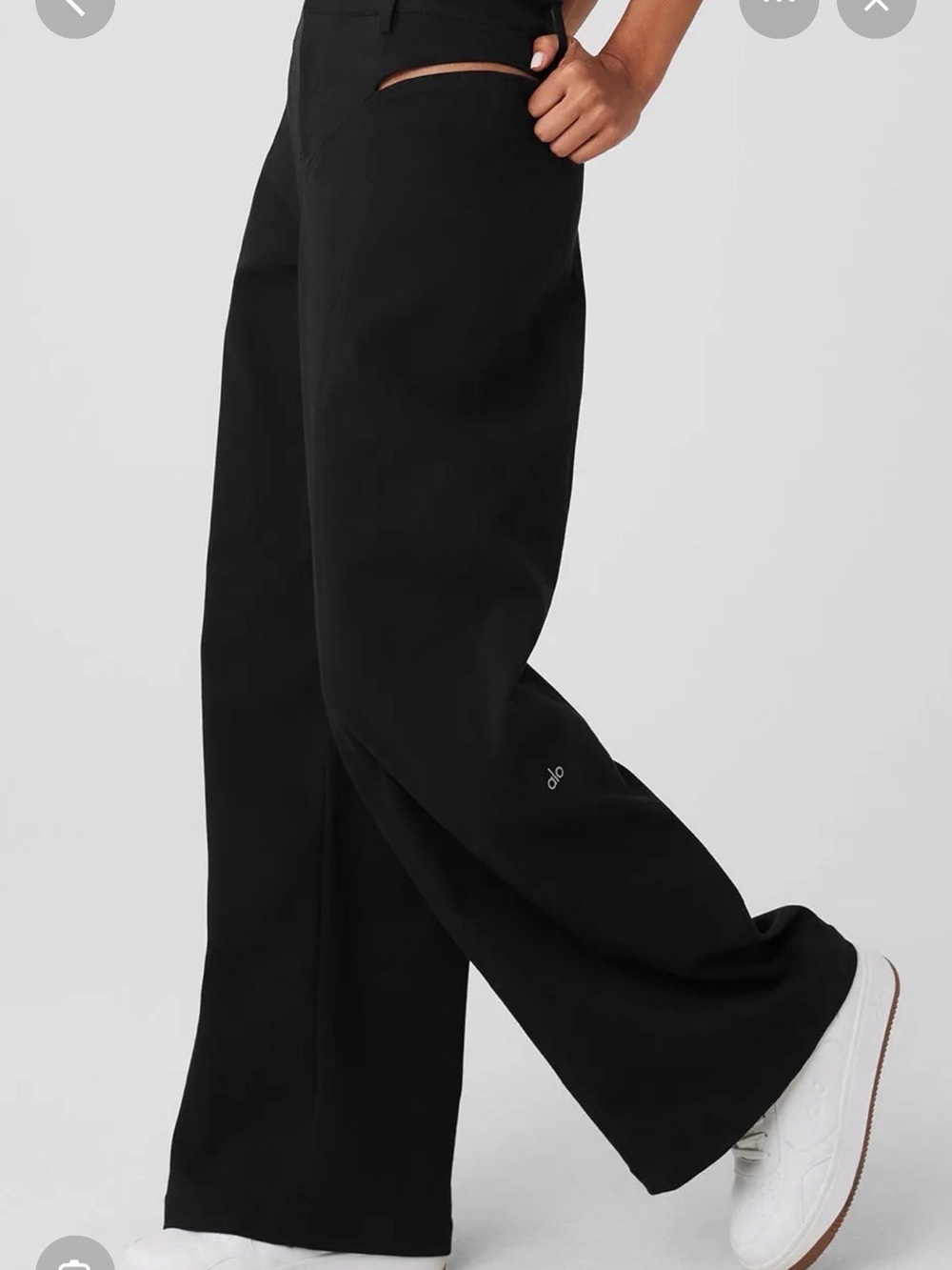 Alo Yoga Black High-Waist Risk Taker Trouser XS